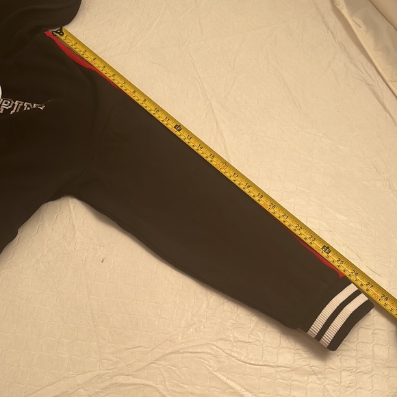 Victoria’s Secret Rose Bling black lace up sequin hoodie L - Picture 13 of 14